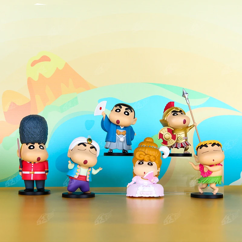 Глухая коробка подлинный Crayon Shin chan путешествие по всему миру серия трендовая