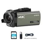 Живая потоковая камера 4K для видео YouTube, Ordro AX60 12X, оптический зум, блоггер, видеорегистратор, 3,5 дюйма IPS экран, с дистанционным управлением