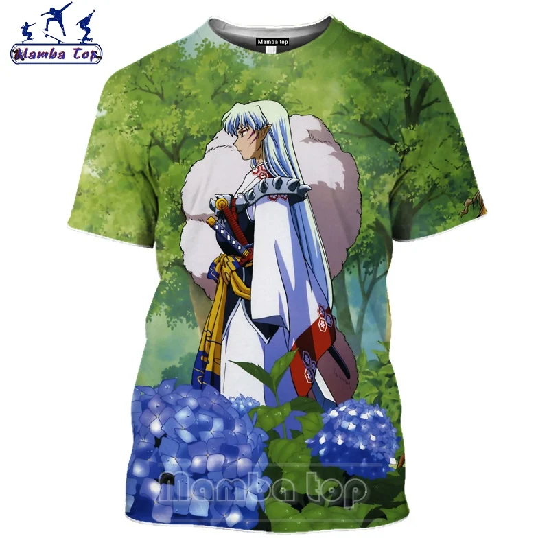 Mamba Топ Inuyasha футболка с коротким рукавом мужские футболки 3D принтом хигураси