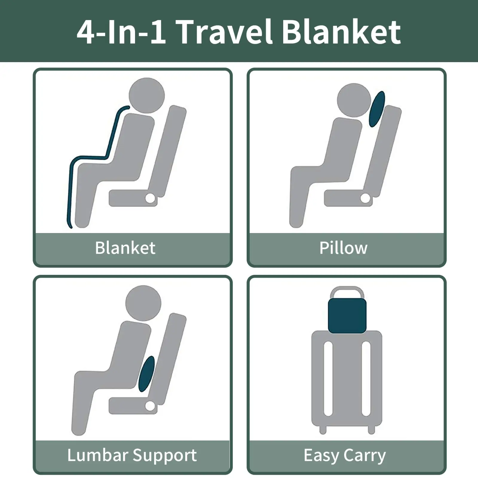 

Moet & Chandon 2 in 1 Indoor and Travel Pillow Blanket, Multi-purpose, Easy to Carry, Airplane Cover Blanket, Camping Pillow