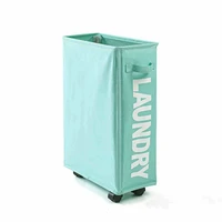 household cloth clothes dirty clothes box storage basket hamper clothing foldable wheel laundry basket clothes
