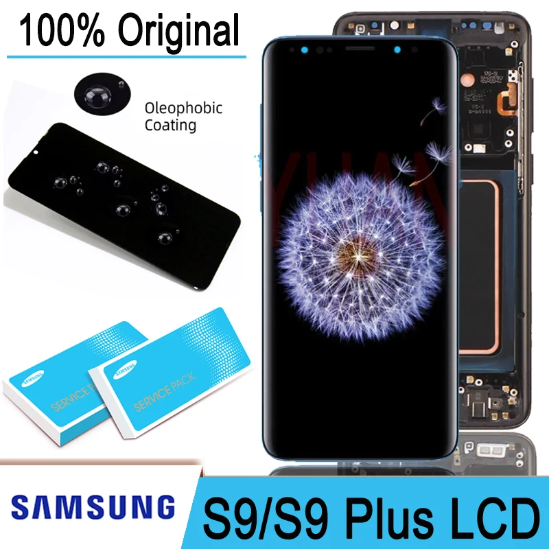 

ЖК-дисплей Super AMOLED для Samsung Galaxy S9, G960, G960F, S9 Plus, G965, G965F, сенсорный экран, дигитайзер, запасные части