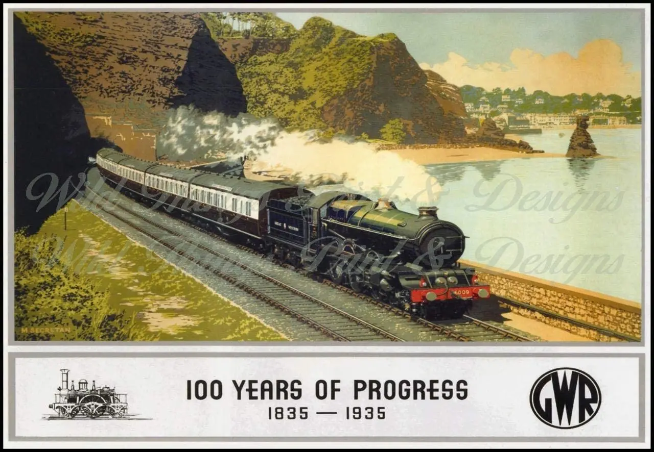 

Gwr 100 годы работы 1835-1935: тема, металлические жестяные знаки, настенная лампа