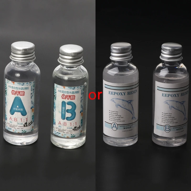 

3 Ounce Quick Curing AB Resin 1:1 Kit Clear Hard Epoxy Resin For Jewelry Making
