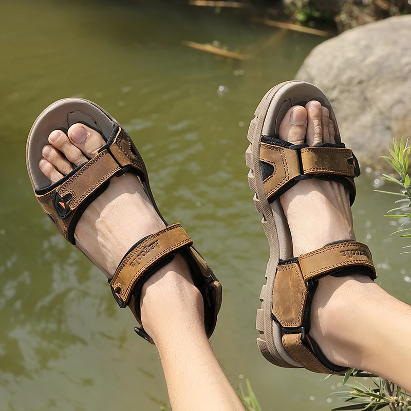 

Men's Sandals Fashion Sandalias Romanas Beach Sandals For Men Man Summer Safety Sandel Slides Playa Hombre De Verano Para