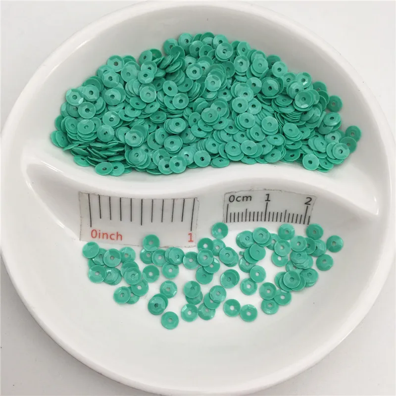 4 мм чашки круглый сплошной цвет ПВХ блёстки Швейные ремесла для свадебного