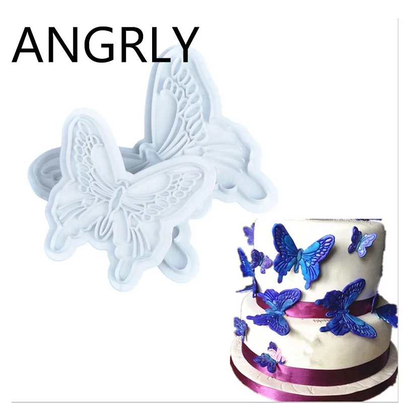 

ANGRLY Hot Sale Butterfly Cake Fondant Decorating Sugarcraft Cookie Cutters Tool Mold Kitchen Accessories Mold Valentines Day