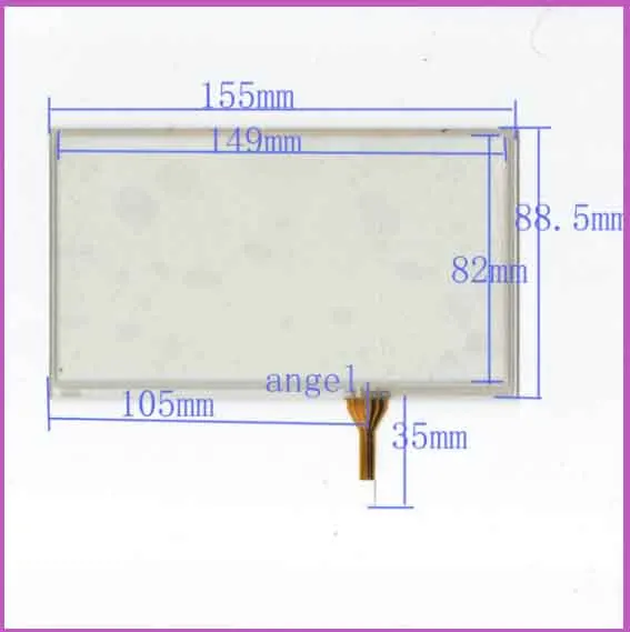 

6.5 -inch resistive touch screen hand-written screen 155 * 89 song music road chang general screen car DVD navigation and so on