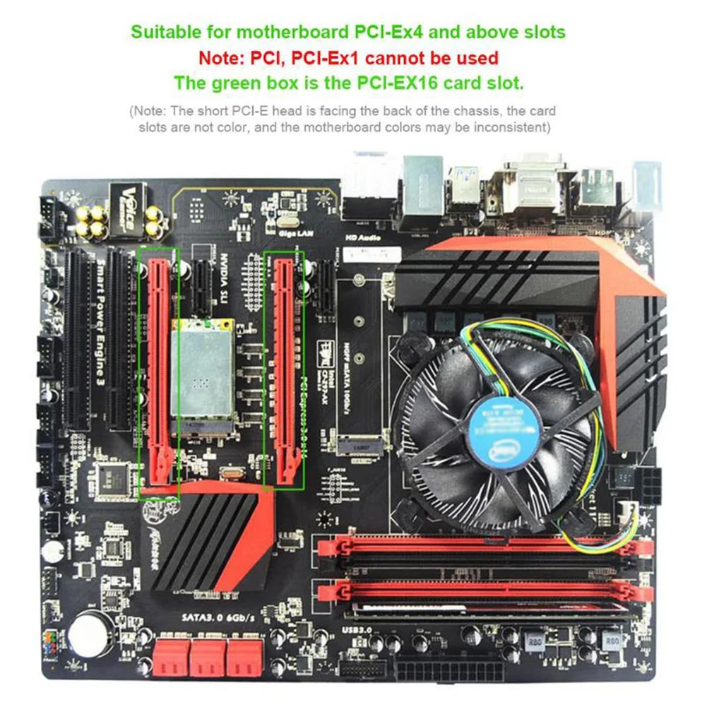 Для PCI-E Riser Card Поддержка RAID 4 порта 6G карта расширения жесткого диска Расширенный диск SATA 3,0 адаптер 88SE9230 для RAID карты