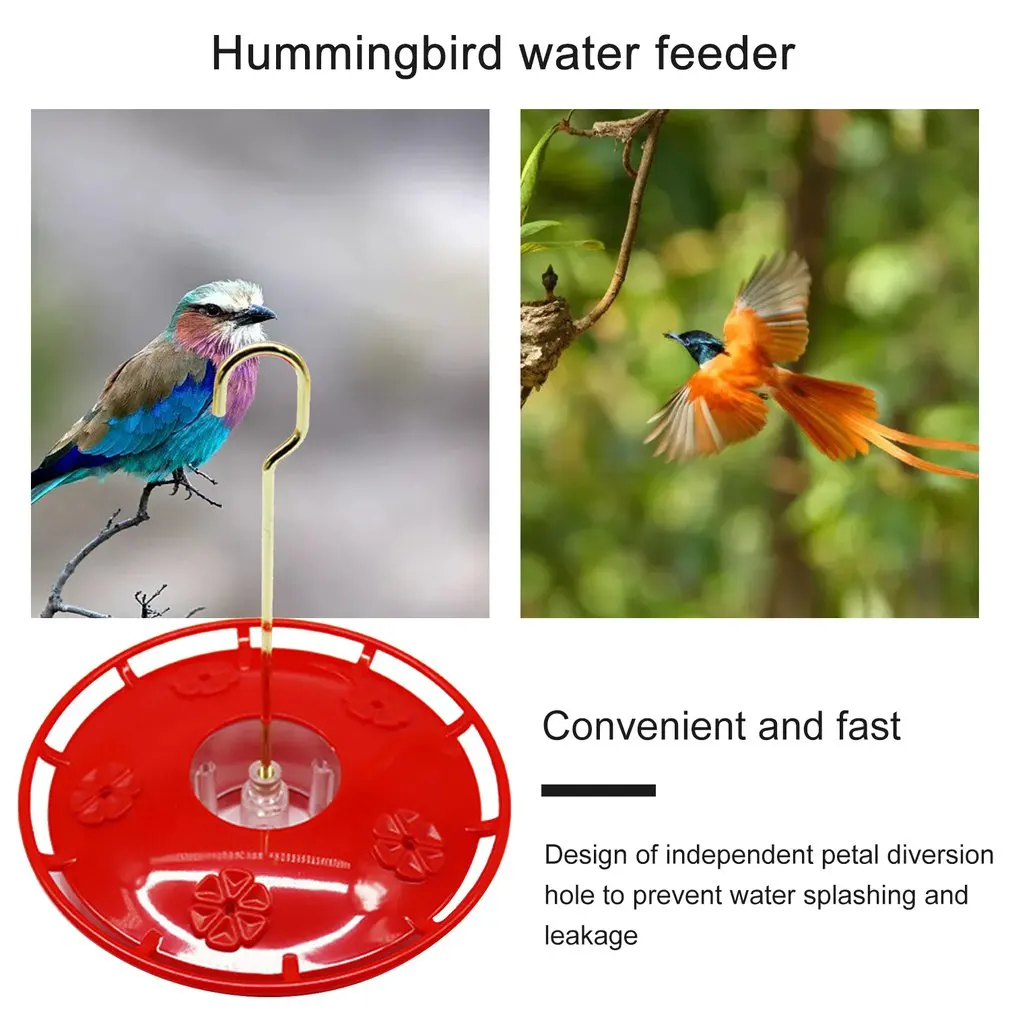 

Hummingbird Feeders Hanging Bird Feeder Outdoor Round Decorative Window Easy to Clean and Fill, Including Hanger with 5 Feeder