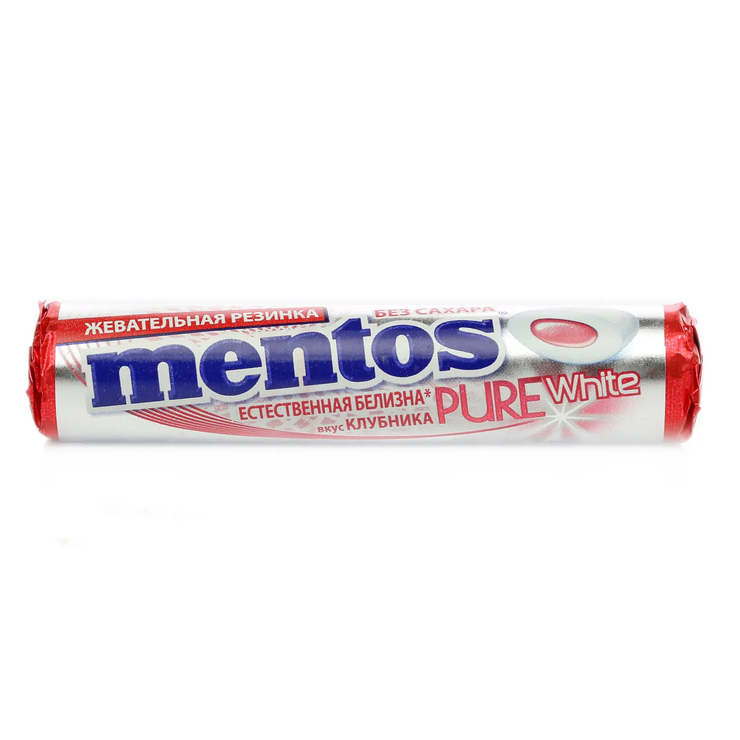 Жевательная резинка Mentos Pure White со вкусом клубники ТМ (Ментос) - купить по выгодной