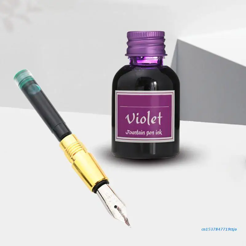 

583D 10Pcs 30ml Colorful Fountain Pen Ink Refilling Inks Stationery School Supplies