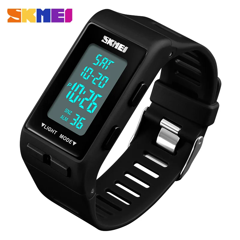 

SKMEI Square Electronic Watch Women Men Digital Wristband Alarm Clock Life Waterproof Fashion Sport LED 12/24hour Clock 1362