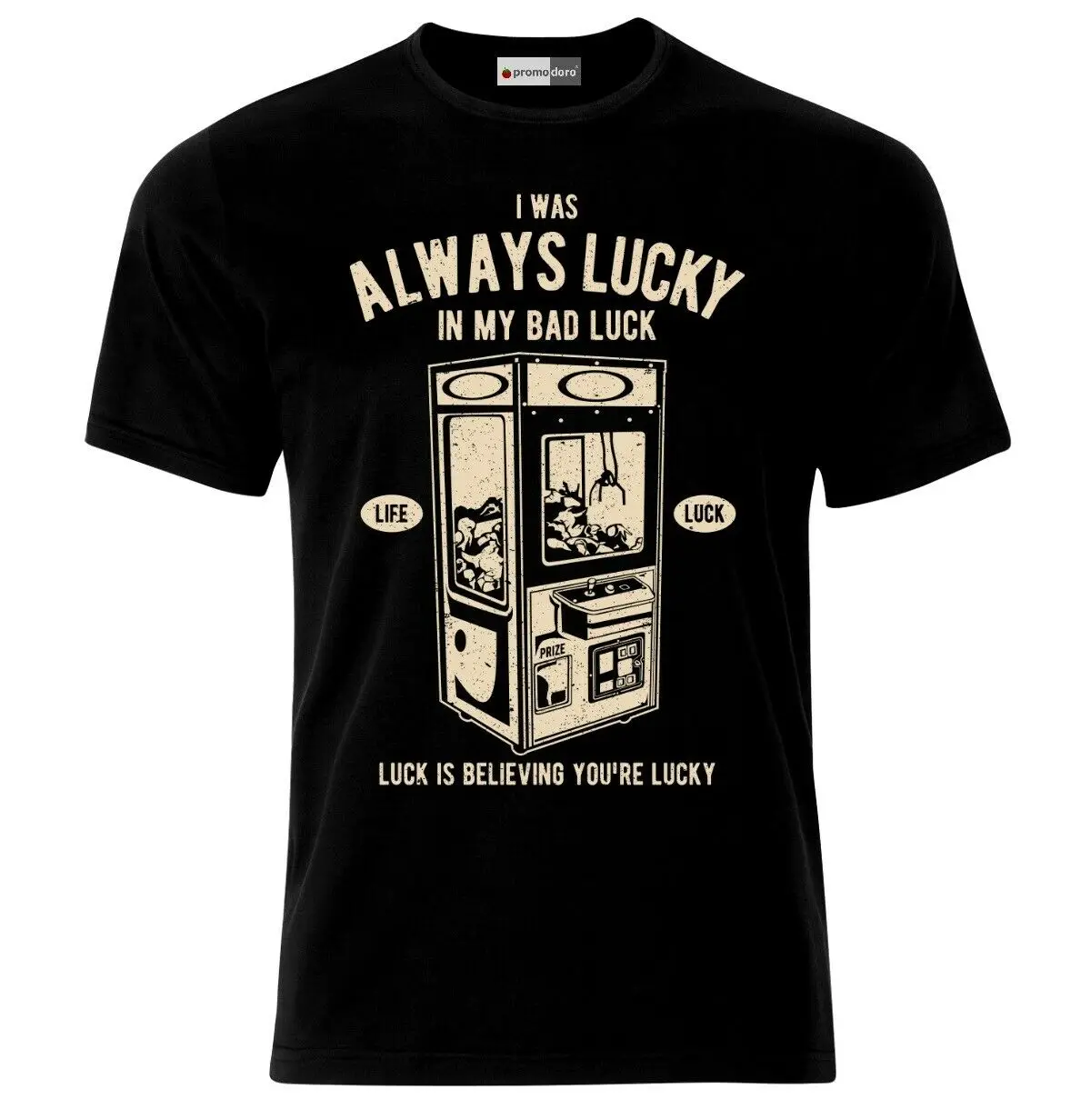 

Забавная футболка с надписью «Always Lucky»