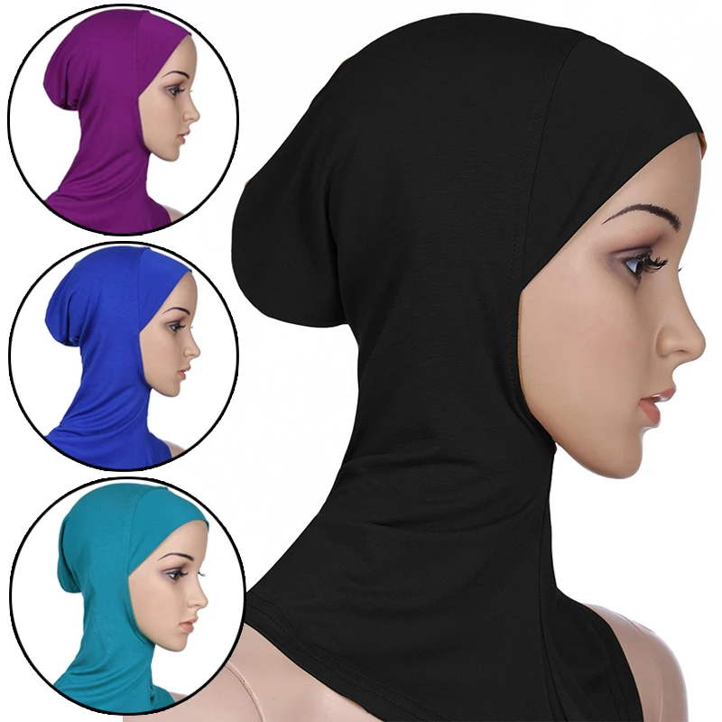 

Women Lady Ninja Head Cover Cotton Muslim Headscarf Inner Hijab Caps Islamic Underscarf Ninja Hijab Scarf Hat Cap Bone Bonnet