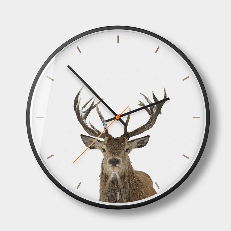 Nordic Wall Clocks Silent Quartz Circular Glass Hanging Clock Modern Design Decorative Marble Printing Home Decor 50Z039 | Дом и сад