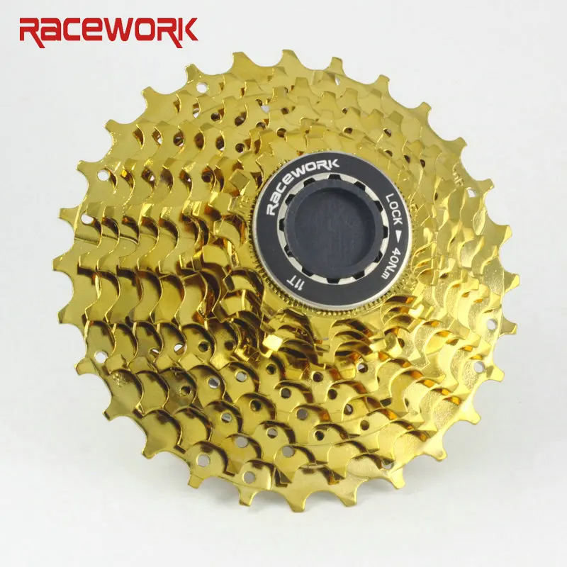 Велосипедная кассета RACEWORK 11 скоростей 28 Т Золотая для дорожного велосипеда