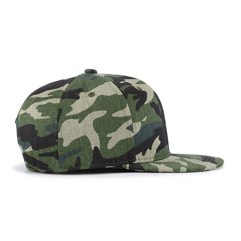 Мужская кепка бейсболка в стиле хип хоп осенняя зеленая камуфляжная плоская