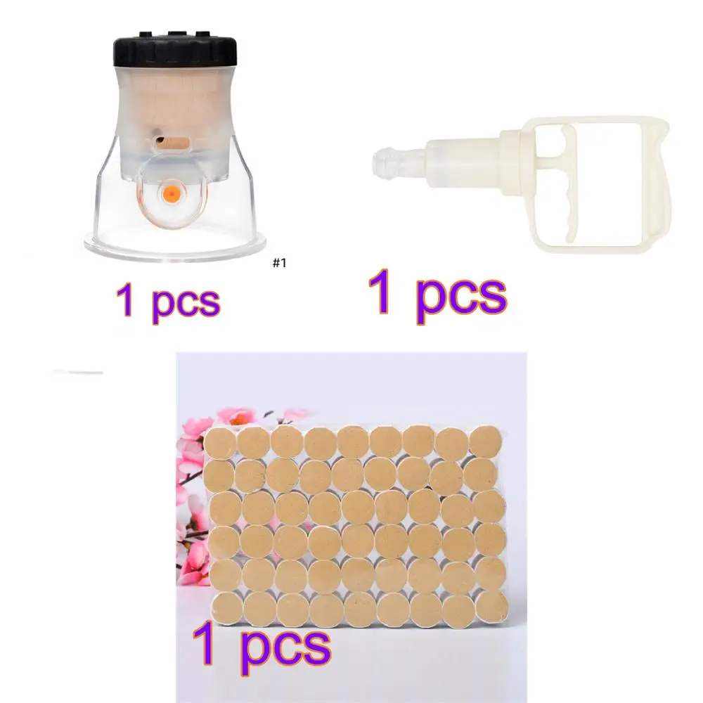 Type01 set Chinese Medicine Moxibustion Acupuncture Points Cupping Burning Moxa Chinese Cupping Heating Therapy Anti-broken Vacuum Can - Цвет: Type01 set