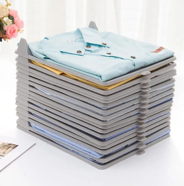 

Органайзер для футболок, органайзер для одежды, шкаф, разделители для одежды, простой лоток, складная доска, пластиковая стойка для хранения