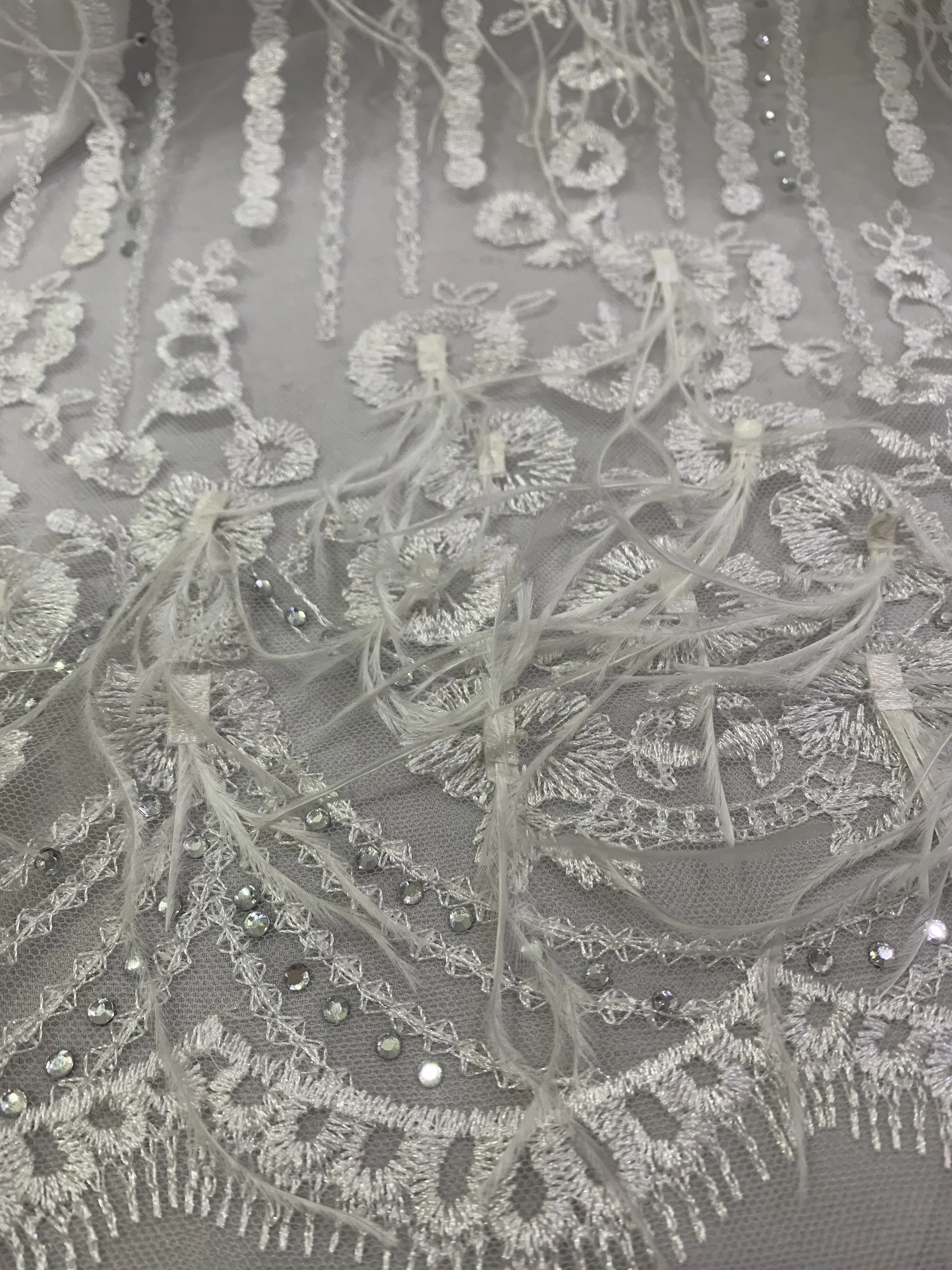 Самая продаваемая Новая высококачественная белая африканская кружевная ткань