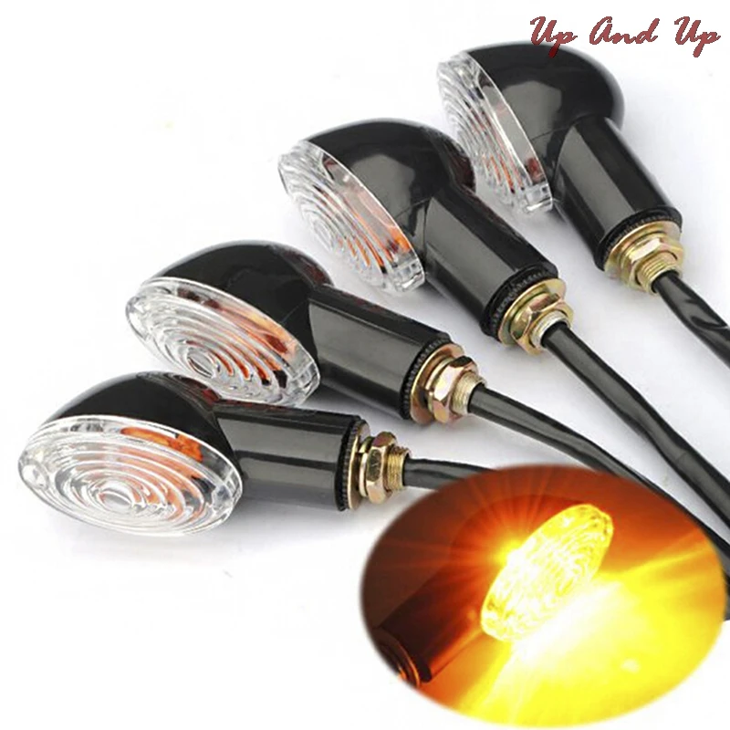 

1pc/2pc Universal Amber Bulb Motorcycle Turn Signals Indicator Mini for Cat Eye