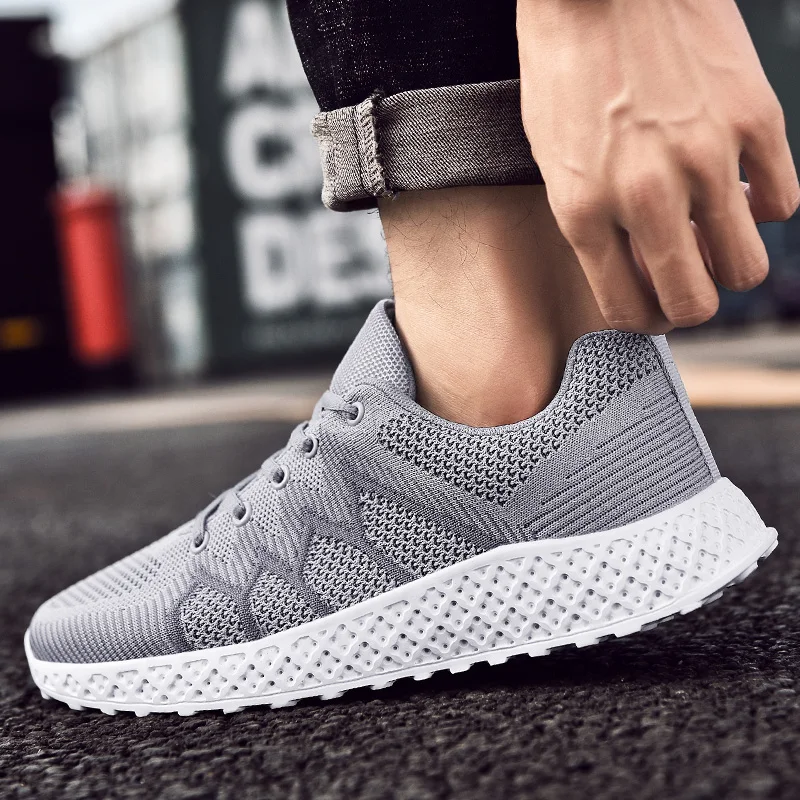 Black Sneakers Men Plus Size Light Running Shoes for Trainers Cheap Footwear Breathable Non-slip Mens Athletic | Спорт и развлечения