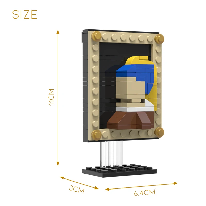 

MOC Pixel Art Bricks Mini Building Blocks Creative World Famous Paintings-Mona Lisa-Starry Sky-Portraits DIY Compatible With Toy