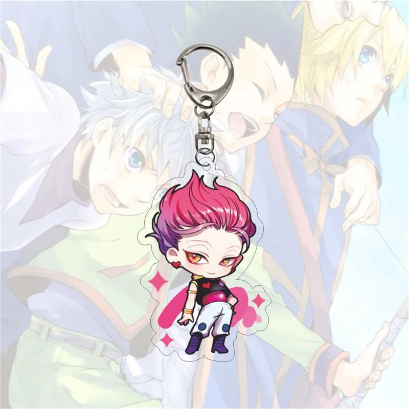 Hunter x Anime Figure Keychain Transparent Acrylic Car Key Chain Women Man Cortoon Ring Jewelry Child Bag Pendants | Украшения и