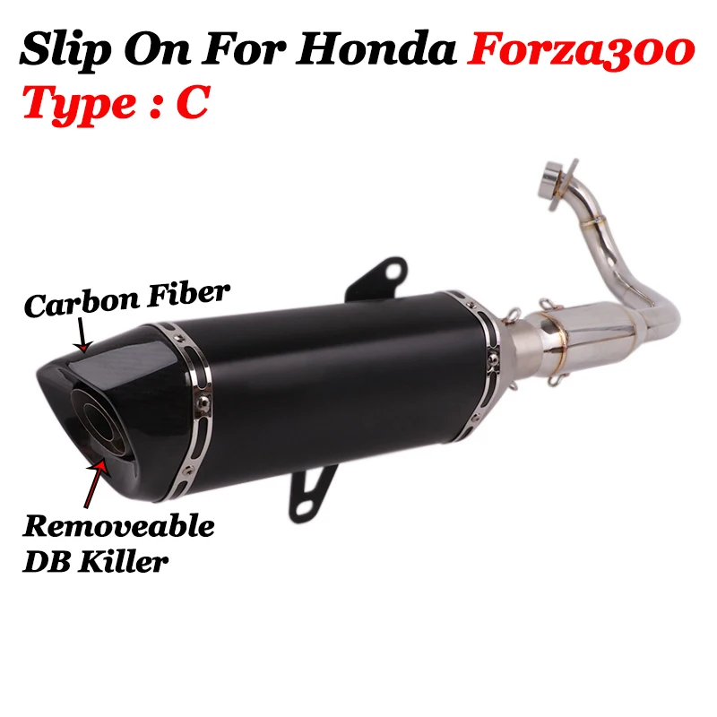 Слипоны для Honda Forza300 2017 2019 полный мотоцикл выхлопной Системы трубы спереди