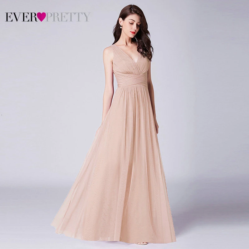 Платье подружки невесты Ever Pretty EP07526OD Элегантное Длинное фатиновое