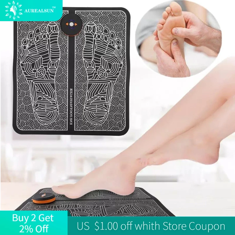 

Electricos foot massager electric tens electrodes terapia masajeador pie Mat Circulation Feet Reflexology Deep Kneading relax