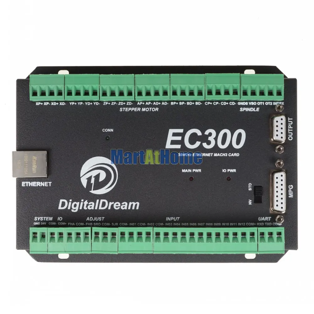 Ethernet 3/4/5/6 Axis Mach3 CNC контроллер движения набор 300 кГц с подвеской MPG поддержка