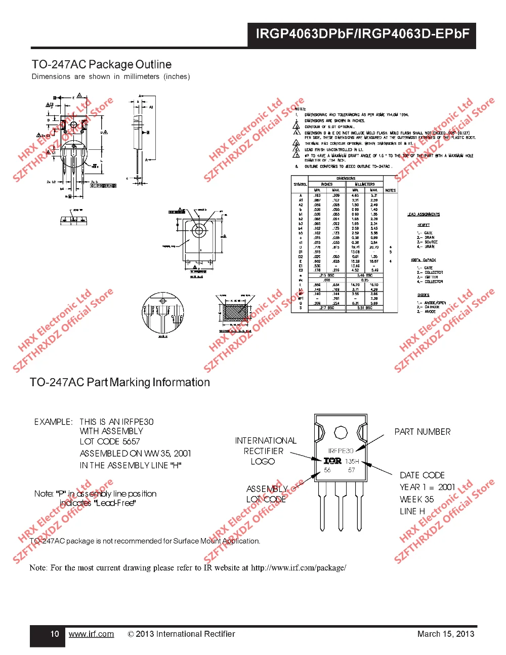 IRGP4063DPBF TO-247 IRGP4063D TO247 GP4063D IGBT 48A 600V 25 шт/трубка(5 шт-10 шт