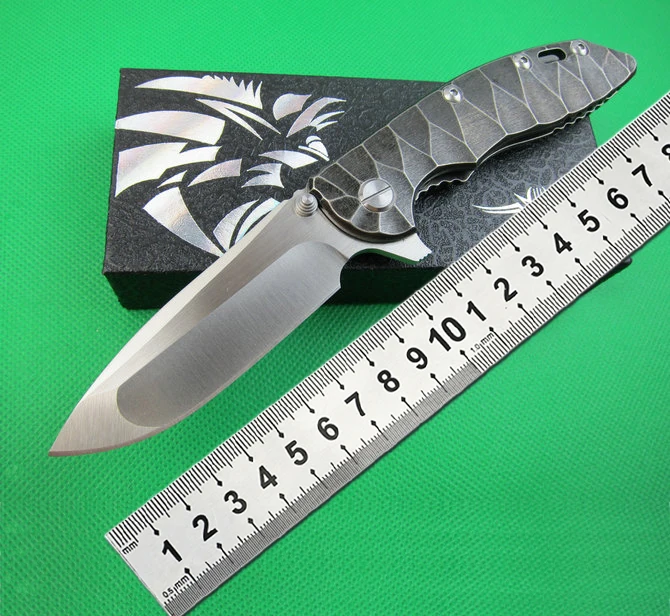 

M390 Powder Steel Multifunctional Folding Knife With Titanium Handle EDC Tool Saber Pocket Hunting Outdoor Survival Camp Fishing