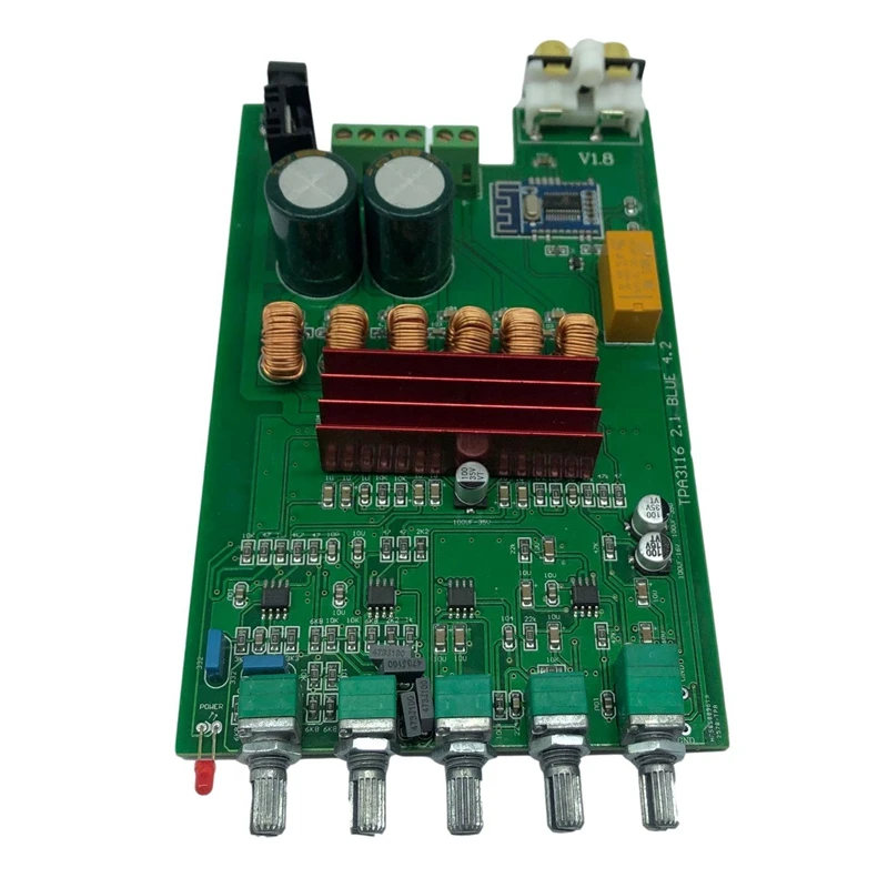 

HIFI Bluetooth Audio Digital Amplifier Board DP1 TPA3116 D2 NE5532 X 4 2.1 Subwoofer Power Amplificador Board 50Wx2+100W
