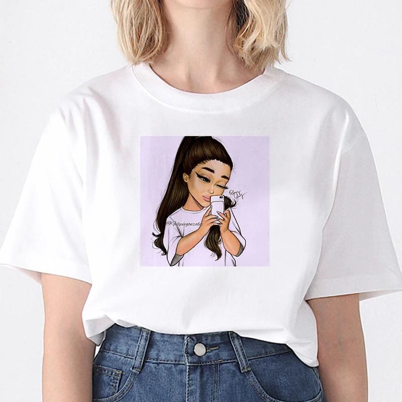

Harajuku Beauty Girls printed T Shirt vogue pretty girl clothing Leisure female T-shirt Tops New women's white Tshirt