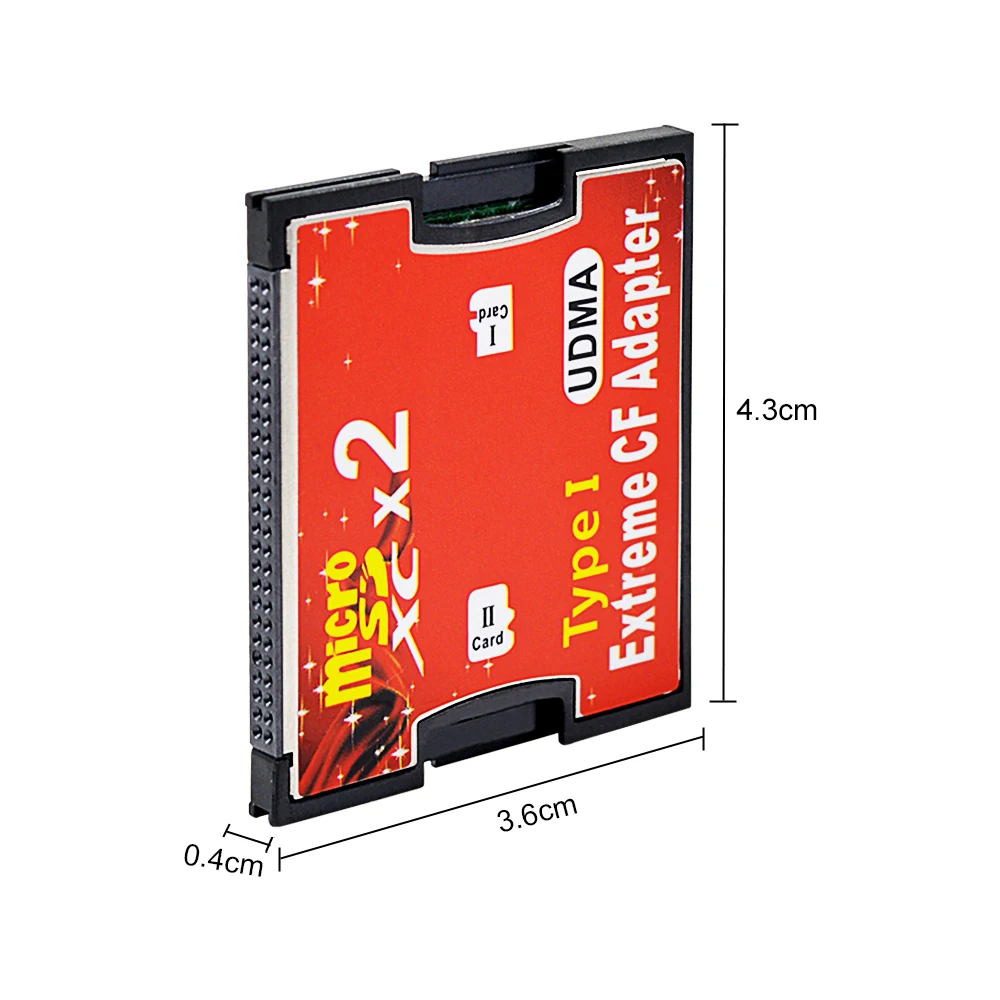 CHIPAL UDMA двойной слот Micro SD TF к CF адаптеру MicroSD MicroSDHC MicroSDXC компактной флэш-памяти