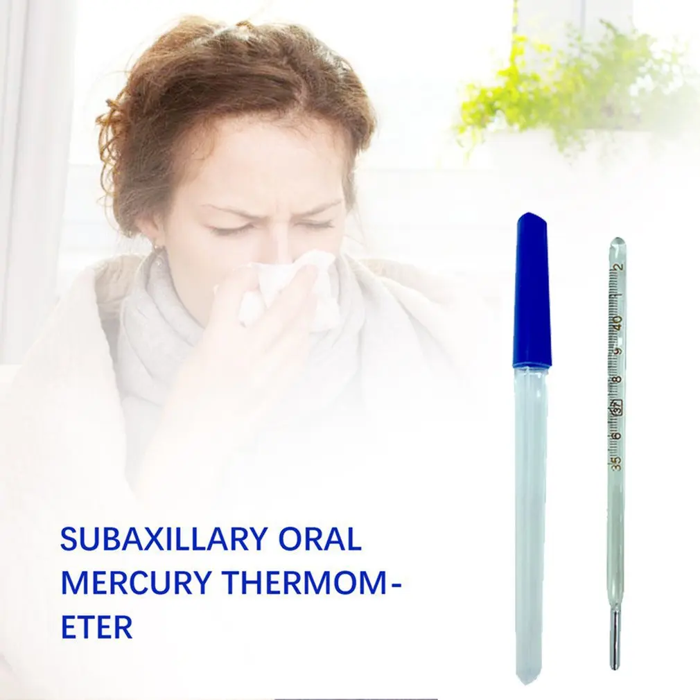 

Portable Glass Electronic Thermometer Digital Lcd Fever Thermometer Strip Mercury Glass Child Body Temperature Gauge 1 Piece