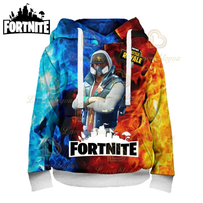 

8 To 19 Years Kids Hoodie Sweatshirt Fortnite Battle Royale Victory Cartoon Tops Baby Streetwear Game Hero 3D Boys Girls Clothes