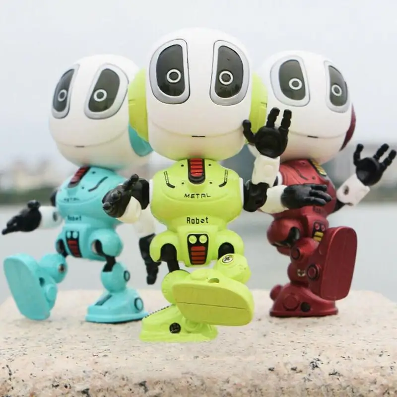 Recording Rc Alloy Robot Sensing LED Eyes Voice Music Gift Deformation Model Kids Toy Body DIY Multi-function M9O9 | Игрушки и хобби