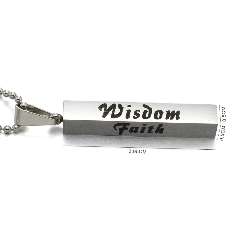 Серебряный цвет из нержавеющей стали Вера Любовь Надежда мудрость бар Шарм