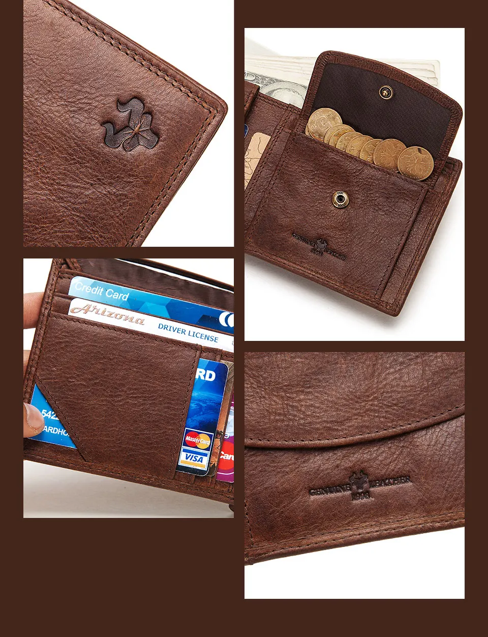 KAVIS Rfid кошелек из натуральной кожи мужской кошелек портмоне портфель мужской Cuzdan Perse держатель для карт имя гравировка