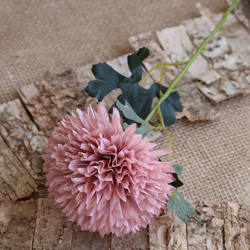 Dark pink 3 шт. высота 55 см Искусственный цветок Гортензия Высококачественный искусственный цветок для Свадьбы вечерние праздничные украшения для дома икебана - Цвет: Dark pink