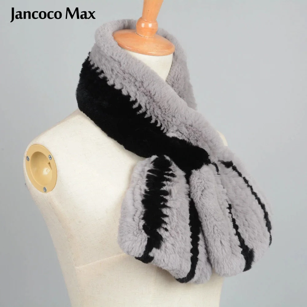 Новое поступление женская зимняя теплая шаль Jancoco Max настоящая модная полосатая