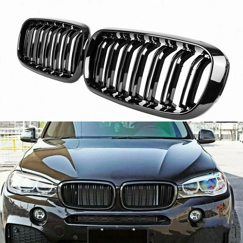 Передняя носочная решетка двойная планка Спортивная для-BMW X5 F15 X6 F16 X5M F85 X6M F86 2013-2019