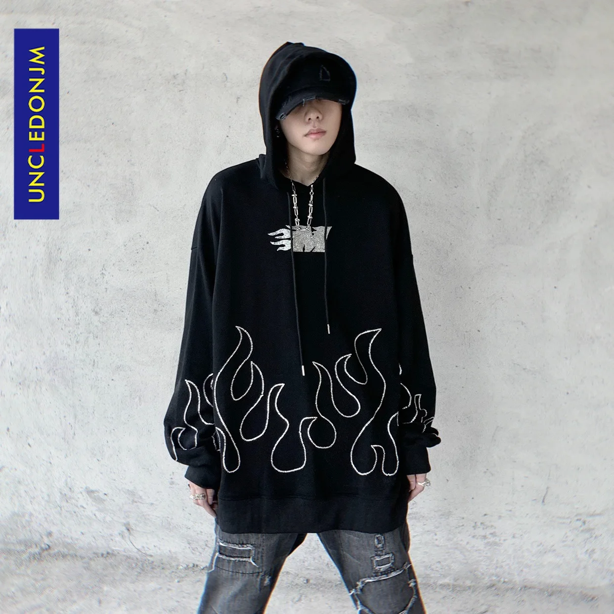 

Толстовка UNCLEDONJM с капюшоном в стиле Харадзюку