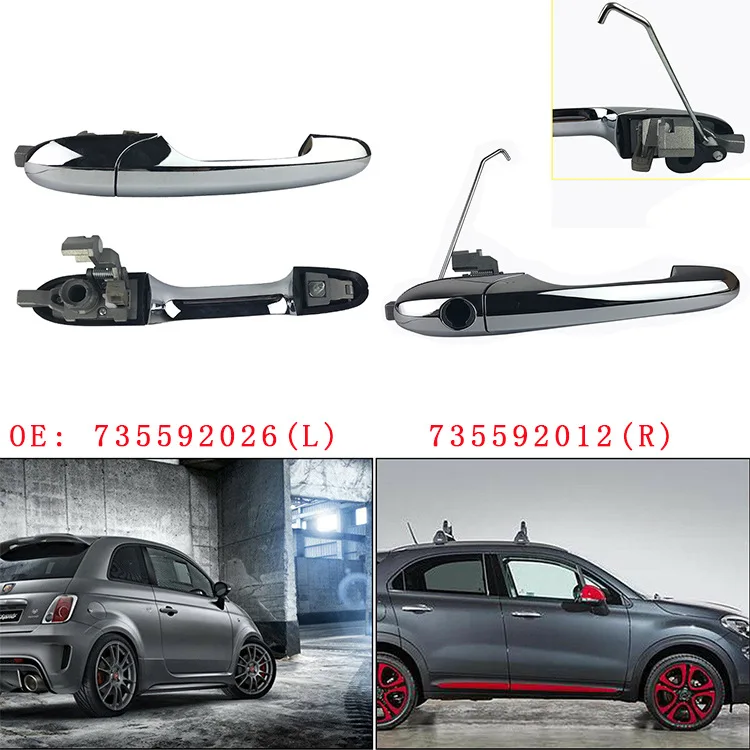 

735485876 хром флэш-комфорт влево или вправо для Fiat 500 C 312 735485872 735592012