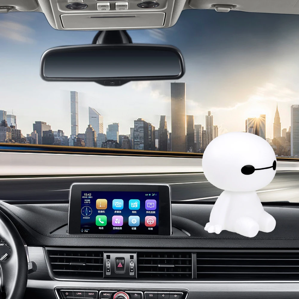 Автомобиль орнамент робот Baymax качающаяся голова фигурка кукла автомобиль Интерьер приборной панели декор кивая украшения Симпатичные авто аксессуары