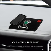 1pcs car anti slip mat interior dashboard phone pvc silicone non slip pad for skoda octavia superb fabia rapid yeti kodiaq karoq